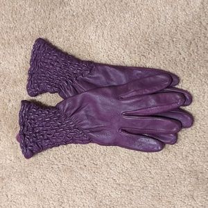 Vintage A.Giannetti purple leather gloves